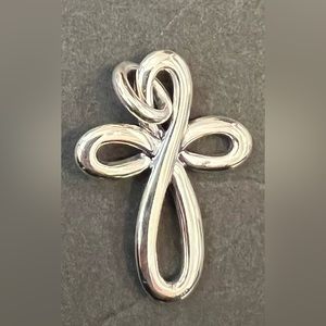 James Avery large sterling silver Infinity Cross pendant